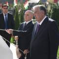 Сарвари давлат Эмомалӣ Раҳмон дар шаҳри Роғун бинои нави нозироти андози шаҳрро ифтитоҳ намуданд