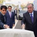 Сарвари давлат Эмомалӣ Раҳмон дар шаҳри Душанбе ба фаъолияти истеҳсолии ҶДММ «Шаҳдоб» оғоз бахшиданд